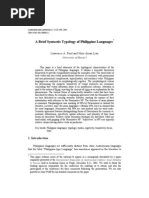 Syntactic Typology of Phil Languages