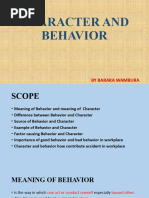 Character and Behavior