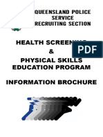 Health Screening and Physical Skills Education Program Information 