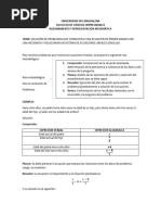 Guia Solucion de Problemas Que Conducen A Una Ecuacion de Primer Grado Con Una Incognita