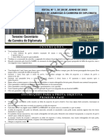 Iades 2023 Instituto Rio Branco Terceiro Secretario Da Carreira Diplomata Tarde Prova