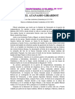 Biografia de Manuel Atanasio Girardot