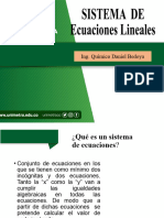 Sistema de Ecuaciones Lineales.