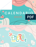 Calendario Doodle Lettering Pared 2023