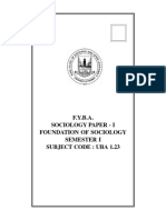 FYBA Sociology English Semester I