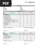 HR - Employee Checklist Form