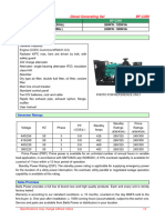 Diesel Generating Set BF-C350: Standby Power 50Hz 260KW / 325KVA Prime Power 50Hz 240KW / 300KVA