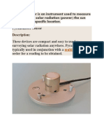 Pyranometer, DATA LOGGER, Sensors