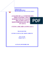 Análisis de La Composición Físico Química de Los Sedimentos Fluviales y Su Relación Con La Disponibilidad de Metales en Agua