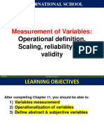 4 - Measurement of Variables - Chapters 11,12