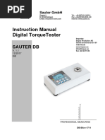 Sauter DB Manual