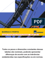 Barras e Perfis Tabela de Bolso