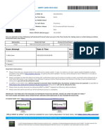 Exam Admit Card