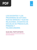 Los Docentes Y Los Programas de Estudio: Nuevas Miradas Y Nuevas Relaciones. Docentes de Escuelas de Preescolar, Primaria Y Telesecundaria