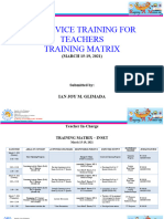 Inset Training Matrix 2021