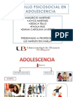 Desarrollo Psicosocial en La Adolescencia