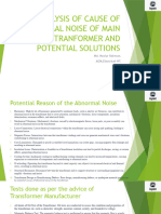 Analysis of Cause of Abnormal Noise of Tr-1