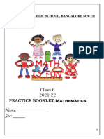 Math Booklet Grade 6