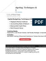 Capital Budgeting Methods