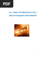 La Letter of Indemnity Dans Le Transport Maritime