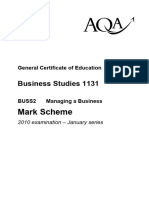 Buss2 Aqa January 2010 Mark Scheme