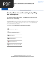 Obesity Effects On Muscular Activity During Lifting and Lowering Tasks