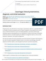 Pregnancy Loss (Miscarriage) - Clinical Presentations, Diagnosis, and Initial Evaluation - UpToDate