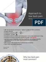 Approach To Low Back Pain (22 Oct)