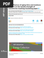 The Influence of Aging Time and Moisture Content o