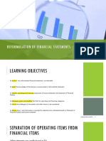 Reformulation of Financial Statements