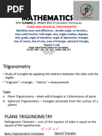 Plane and Spherical Trigonometry With Annotation