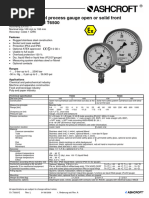 All Stainless Steel Process Gauge Open or Solid Front Model T5500 and T6500