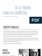 Evolución de La Terapia Cognitivo-Conductual TCC