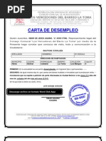 Formato Modelo Ejemplo Carta de Desempleo