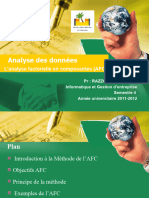 Présentation Analyse Des Données Methode AFC