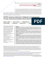 ACVIM Consensus Statement On Diagnosis and Managment of Acute Canine Thoracolumbar Intervertebral Disc Extrusion