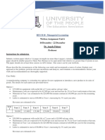 BUS 5110 Managerial Accounting - Written Assignment Unit 6 V2