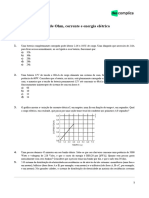 NST-física-exercícios Sobre Lei de Ohn e Corrente e Energia Elétrica