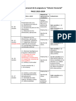 Cálculo Vectorial Planificación