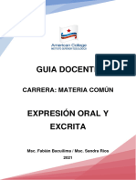 Guía Docente Expr - OralEscrita