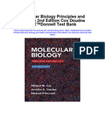 Molecular Biology Principles and Practice 2nd Edition Cox Doudna Odonnell Test Bank