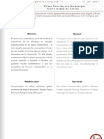 Comunicación No Verbal. Algunas Diferencias Gestuales Entre España y Brasil.