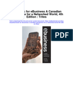 Test Bank For Ebusiness A Canadian Perspective For A Networked World 4th Edition Trites