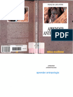 Aprender Antropologia Francois Laplantine Livro Antropologia 2007