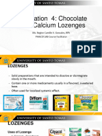 Preparation 4 Chocolate Base Calcium Lonzenges PDF