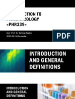 #01 Pharmacol Basics Introduction