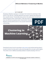 An Introduction To Different Methods of Clustering in Machine Learning