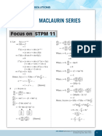 Functions Maclaurin Series: Focus STPM 1 Focus On STPM 11