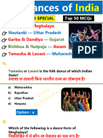 Folk Dances in India (Top MCQS)