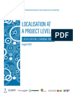 Localisation at A Project Level - Localisation Learning Brief